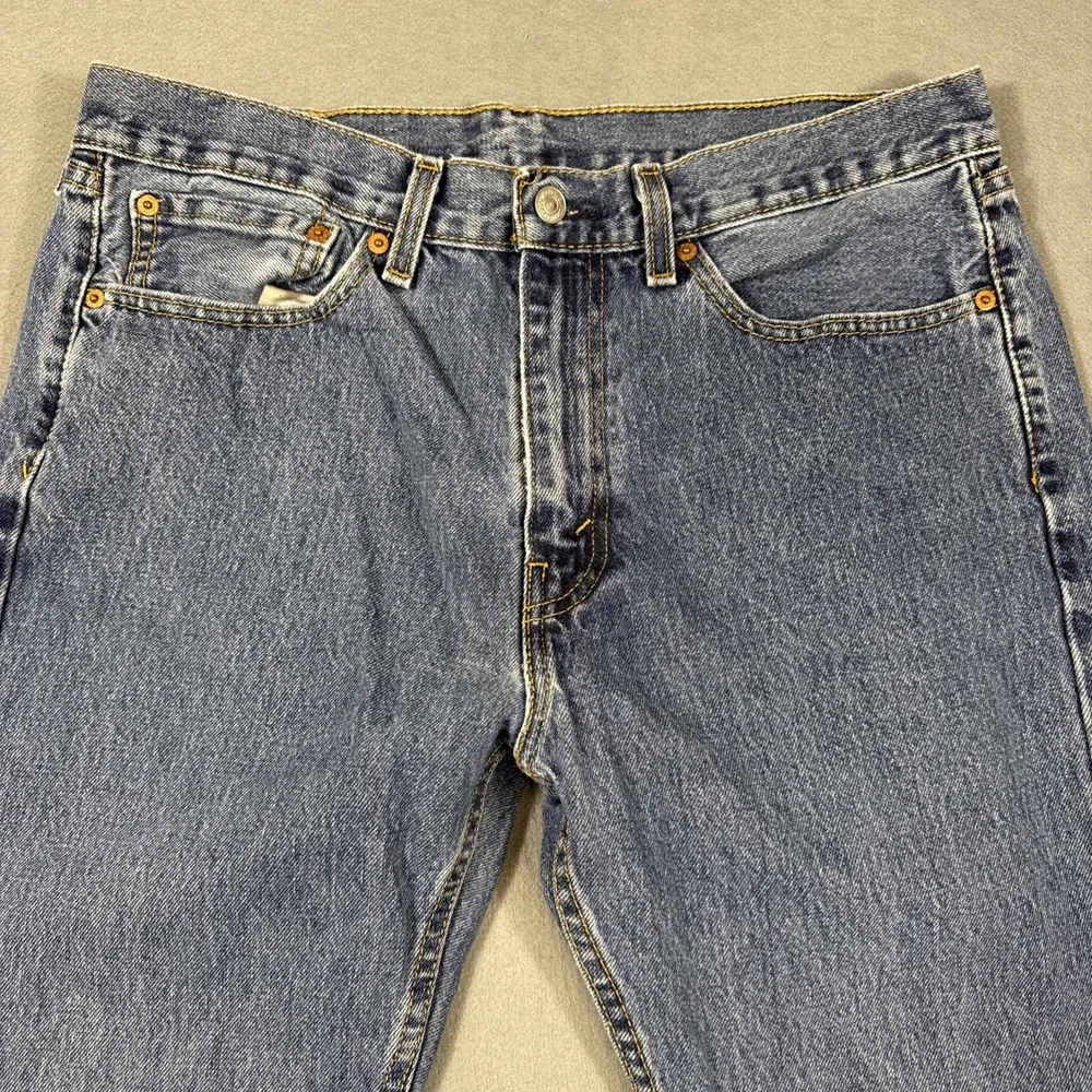 Levi's 505 Men's Jeans Regular Straight Medium Blue Wash 34-29